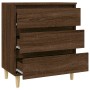 Aparador madera contrachapada marrón roble 60x35x70 cm