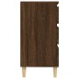 Aparador madera contrachapada marrón roble 60x35x70 cm