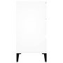 Aparador de madera contrachapada blanco 60x35x70 cm
