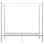White metal canopy bed frame 140x200 cm by vidaXL, Beds and slatted bases - Ref: Foro24-325061, Price: 180,60 €, Discount: %