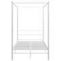 White metal canopy bed frame 140x200 cm by vidaXL, Beds and slatted bases - Ref: Foro24-325061, Price: 156,43 €, Discount: %
