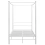 White metal canopy bed frame 140x200 cm by vidaXL, Beds and slatted bases - Ref: Foro24-325061, Price: 180,60 €, Discount: %