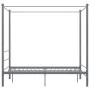 Estructura de cama con dosel metal gris 140x200 cm de vidaXL, Camas y somieres - Ref: Foro24-325062, Precio: 157,64 €, Descue...