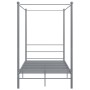 Estructura de cama con dosel metal gris 140x200 cm de vidaXL, Camas y somieres - Ref: Foro24-325062, Precio: 141,38 €, Descue...