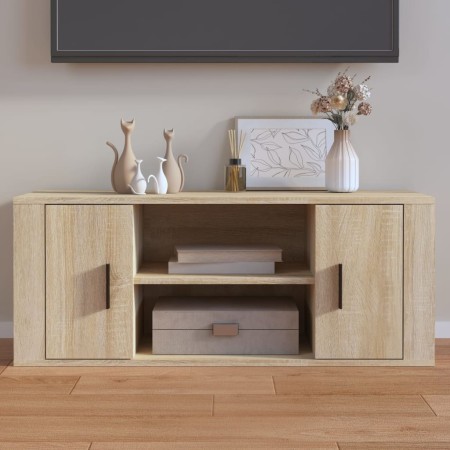 Mueble para TV madera contrachapada color roble 100x35x40 cm en Muebles TV | Comprar online en Foro24