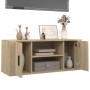 Mueble para TV madera contrachapada color roble 100x35x40 cm en Muebles TV | Comprar online en Foro24