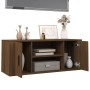 Mueble TV madera contrachapada color marrón roble 100x35x40 cm en Muebles TV | Comprar online en Foro24