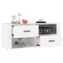 Mueble para TV madera contrachapada blanco 100x35x40 cm