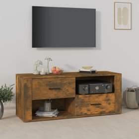 Mueble para TV madera contrachapada roble ahumado 100x35x40 cm Mueble para TV madera contrachapada roble ahumado 100x35x40 cm