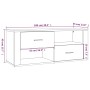 Mueble para TV madera contrachapada roble ahumado 100x35x40 cm
