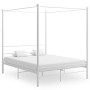 Weißer Himmelbettrahmen aus Metall, 160 x 200 cm von vidaXL, Betten und Lattenroste - Ref: Foro24-325064, Preis: 170,89 €, Ra...