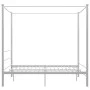 White metal canopy bed frame 160x200 cm by vidaXL, Beds and slatted bases - Ref: Foro24-325064, Price: 203,32 €, Discount: %