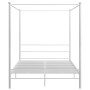 Estructura de cama con dosel metal blanco 160x200 cm de vidaXL, Camas y somieres - Ref: Foro24-325064, Precio: 170,74 €, Desc...