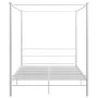 White metal canopy bed frame 160x200 cm by vidaXL, Beds and slatted bases - Ref: Foro24-325064, Price: 203,32 €, Discount: %