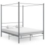 Graues Himmelbettgestell aus Metall, 160 x 200 cm von vidaXL, Betten und Lattenroste - Ref: Foro24-325065, Preis: 157,43 €, R...