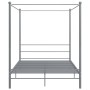 Gray metal canopy bed frame 160x200 cm by vidaXL, Beds and slatted bases - Ref: Foro24-325065, Price: 157,31 €, Discount: %