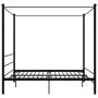 Estructura de cama con dosel metal negro 180x200 cm de vidaXL, Camas y somieres - Ref: Foro24-325066, Precio: 179,01 €, Descu...