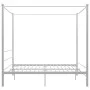 Estructura de cama con dosel metal blanco 180x200 cm de vidaXL, Camas y somieres - Ref: Foro24-325067, Precio: 150,02 €, Desc...