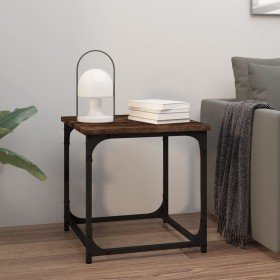 Mesa auxiliar madera contrachapada roble ahumado 40x40x40 cm Mesa auxiliar madera contrachapada roble ahumado 40x40x40 cm