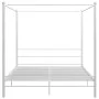 Estructura de cama con dosel metal blanco 200x200 cm de vidaXL, Camas y somieres - Ref: Foro24-325070, Precio: 150,49 €, Desc...