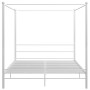 Weißer Himmelbettrahmen aus Metall, 200 x 200 cm von vidaXL, Betten und Lattenroste - Ref: Foro24-325070, Preis: 152,44 €, Ra...
