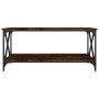 Mesa de centro madera y hierro roble ahumado 100x50x45 cm