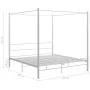 Estructura de cama con dosel metal blanco 200x200 cm de vidaXL, Camas y somieres - Ref: Foro24-325070, Precio: 150,49 €, Desc...