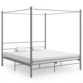 Graues Himmelbettgestell aus Metall, 200 x 200 cm von vidaXL, Betten und Lattenroste - Ref: Foro24-325071, Preis: 152,86 €, R...