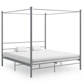 Graues Himmelbettgestell aus Metall, 200 x 200 cm von vidaXL, Betten und Lattenroste - Ref: Foro24-325071, Preis: 149,05 €, R...