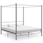 Estructura de cama con dosel metal gris 200x200 cm de vidaXL, Camas y somieres - Ref: Foro24-325071, Precio: 147,17 €, Descue...