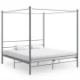 Estructura de cama con dosel metal gris 200x200 cm de vidaXL, Camas y somieres - Ref: Foro24-325071, Precio: 149,52 €, Descue...