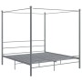 Estructura de cama con dosel metal gris 200x200 cm de vidaXL, Camas y somieres - Ref: Foro24-325071, Precio: 147,17 €, Descue...