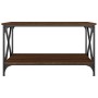 Mesa de centro madera y hierro roble marrón 80x50x45 cm