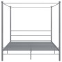 Estructura de cama con dosel metal gris 200x200 cm de vidaXL, Camas y somieres - Ref: Foro24-325071, Precio: 147,17 €, Descue...