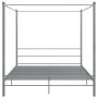 Estructura de cama con dosel metal gris 200x200 cm de vidaXL, Camas y somieres - Ref: Foro24-325071, Precio: 149,52 €, Descue...