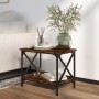 Mesa auxiliar madera contrachapada roble ahumado 55x38x45 cm