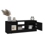 Mueble de TV con puerta negro 102x30x36 cm