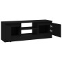 Mueble de TV con puerta negro 102x30x36 cm