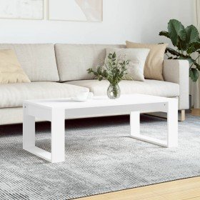 Mesa de centro madera de ingeniería blanco 102x50x35 cm Mesa de centro madera de ingeniería blanco 102x50x35 cm