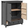 Aparador alto de madera maciza de pino gris 83x41,5x100 cm