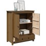 Aparador alto madera maciza de pino marrón miel 83x41,5x100 cm
