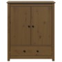 Aparador alto madera maciza de pino marrón miel 83x41,5x100 cm