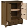 Aparador alto madera maciza de pino marrón miel 83x41,5x100 cm