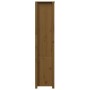 Aparador alto madera maciza de pino marrón miel 80x35x154 cm