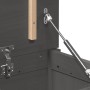 Caja de almacenaje madera maciza de pino gris 80x40x45,5 cm