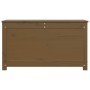 Caja de almacenaje madera maciza pino marrón miel 80x40x45,5 cm