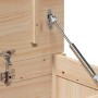 Caja de almacenamiento madera maciza de pino 110x50x45,5 cm