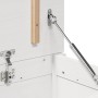 Caja de almacenaje madera maciza de pino blanco 110x50x45,5 cm