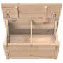 Caja de almacenamiento madera maciza de pino 60x32x45,5 cm