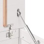 Caja de almacenaje madera maciza de pino blanco 60x32x45,5 cm